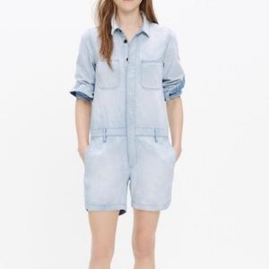 Madewell Chambray Pastime Romper